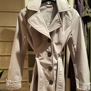 Sebby Collection Waterproof Trench style coat with removable hood